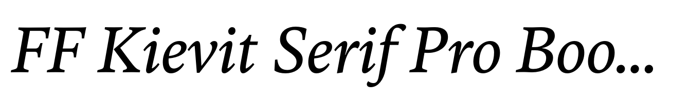 FF Kievit Serif Pro Book Italic